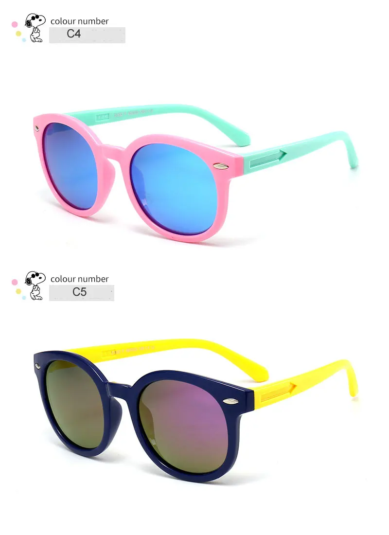 Круглые детские солнцезащитные очки, поляризационные, для детей,, солнцезащитные очки для девочек и мальчиков, Овальные, розовые, Роскошные, брендовые, дизайнерские, очки UV400 Oculos