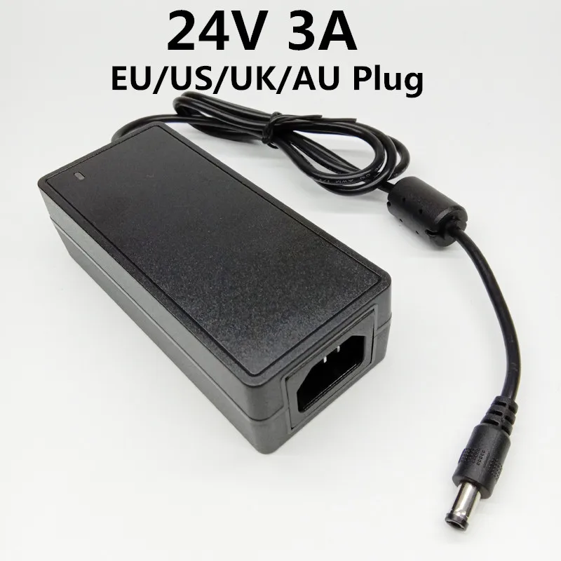 

24V 3A 24V3A 24 volt universal Power Adapter AC to DC 24 V 3000mA Converter Transformer Power Supply EU US UK AU plug