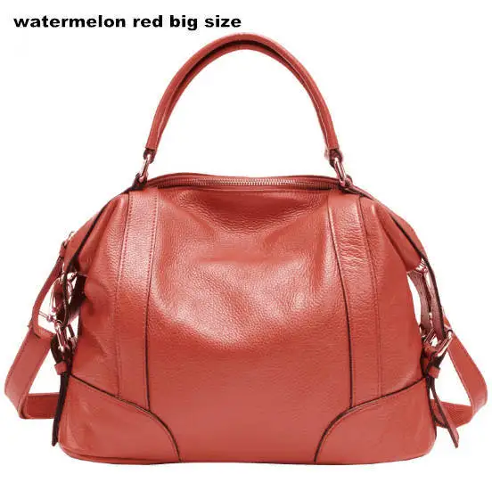 YUFANGLuxury бренд для женщин пояса из натуральной кожи сумки большой ёмкость дизайнерская сумка через плечо высокое качество Tote сумки на плечо - Цвет: watermelon red big