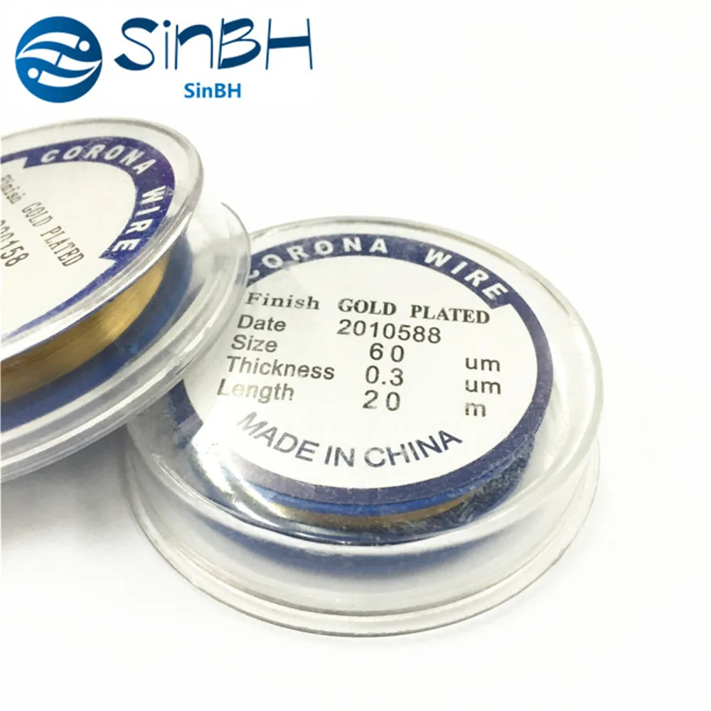 

2PCS Gold Plate Corona Wire For Ricoh Minolta Canon For Xerox With 20 Meters Long and diameter 60um China Grade A Quality