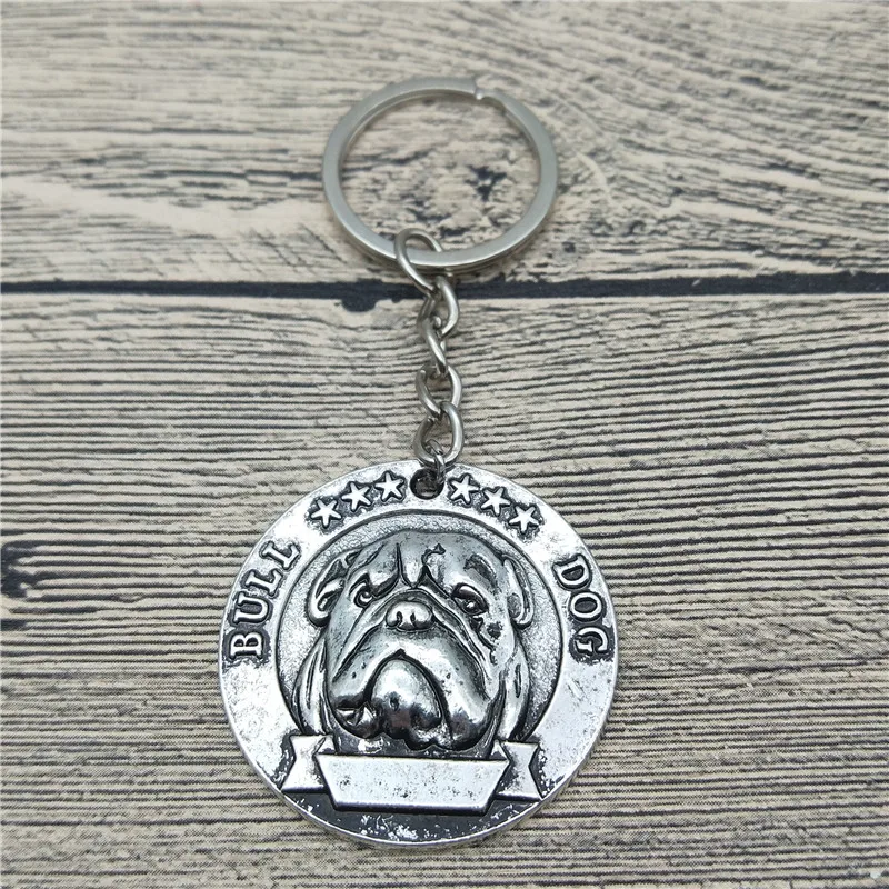New Trendy Retro French Bulldog Key Chains Fashion Pet Dog Jewellery Car Keychain Bag Keyring For Women Men | Украшения и