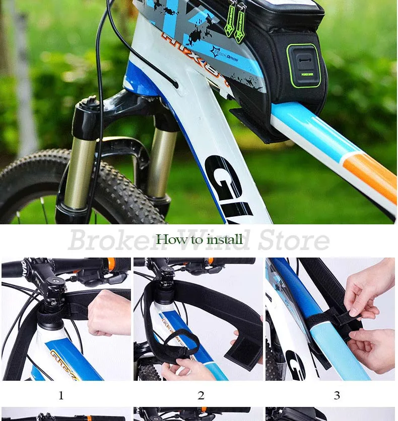 Rockbros велосипедная сумка 5,8 6,0 дюймов чехол для телефона водонепроницаемый Сенсорный Экран велосипедная рама верхняя труба сумка Корзина велосипедные сумки Аксессуары для велосипеда