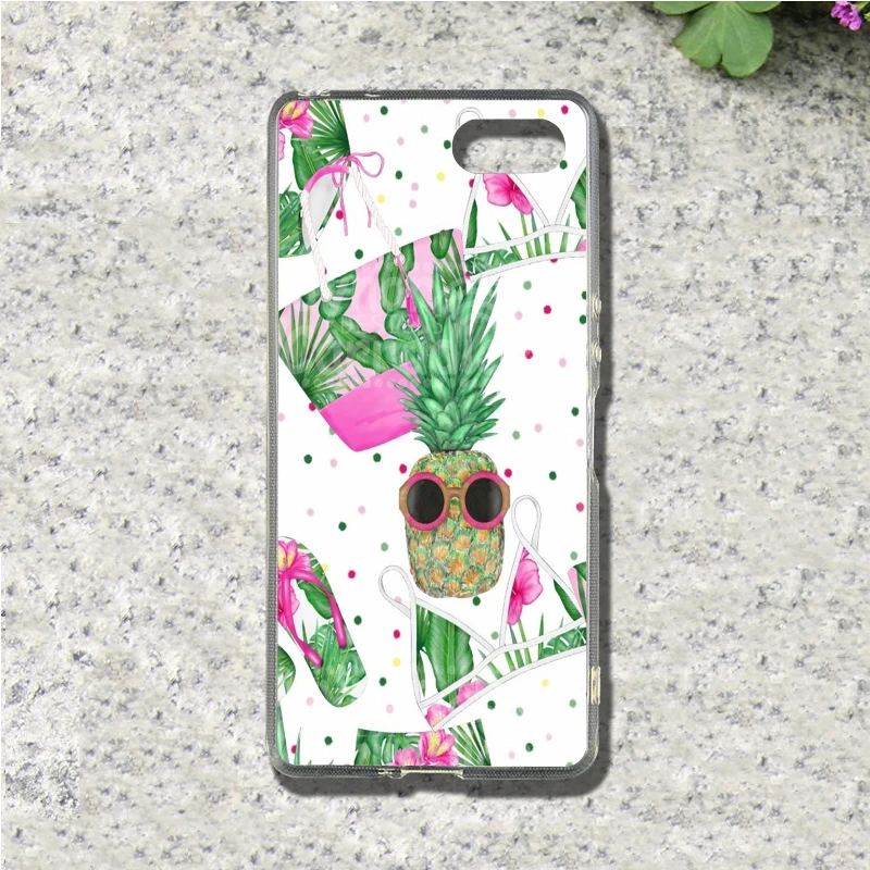 Ананас чехол для телефона Sony Xperia E3 E5 M2 M5 Z1 Z2 Z3 Z5 Compact XA XA1 XZ Премиум Мягкая