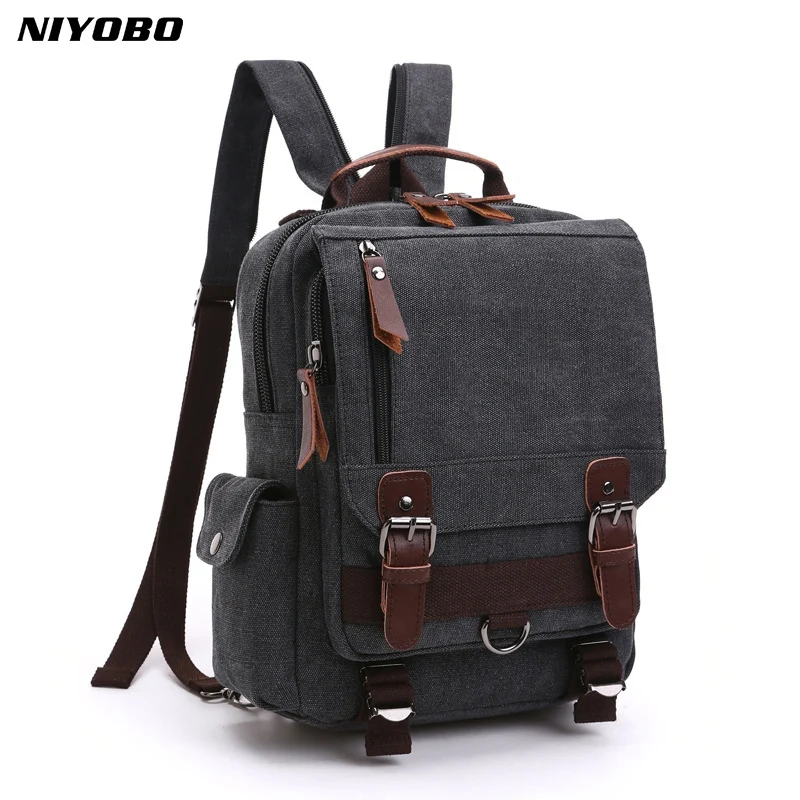 Buy NIYOBO Multifunction Mens Canvas Backpack Vintage