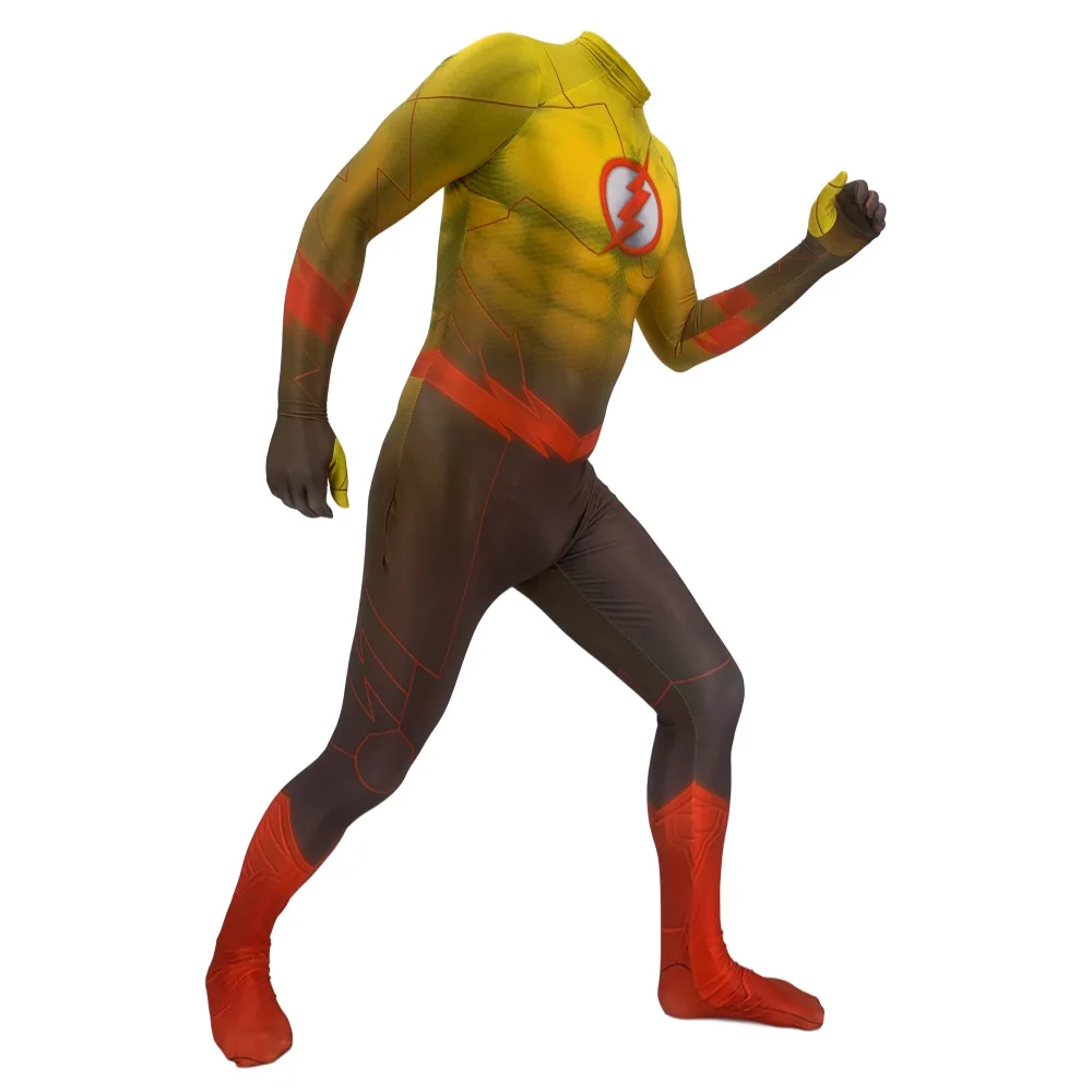 Impressão 3d adulto crianças anime o flash cosplay traje zentai bodysuit terno macacões masculino traje