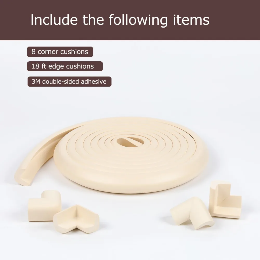 5.5M+8 Corners Edge Guard Strip Furniture Safety Bumper Baby Infant Proof Table Protector Kid Head Protector Edge Protection 5.5M+8 Corners Edge Guard Strip Furniture Safety Bumper Baby Infant Proof Table Protector Kid Head Protector Edge Protection