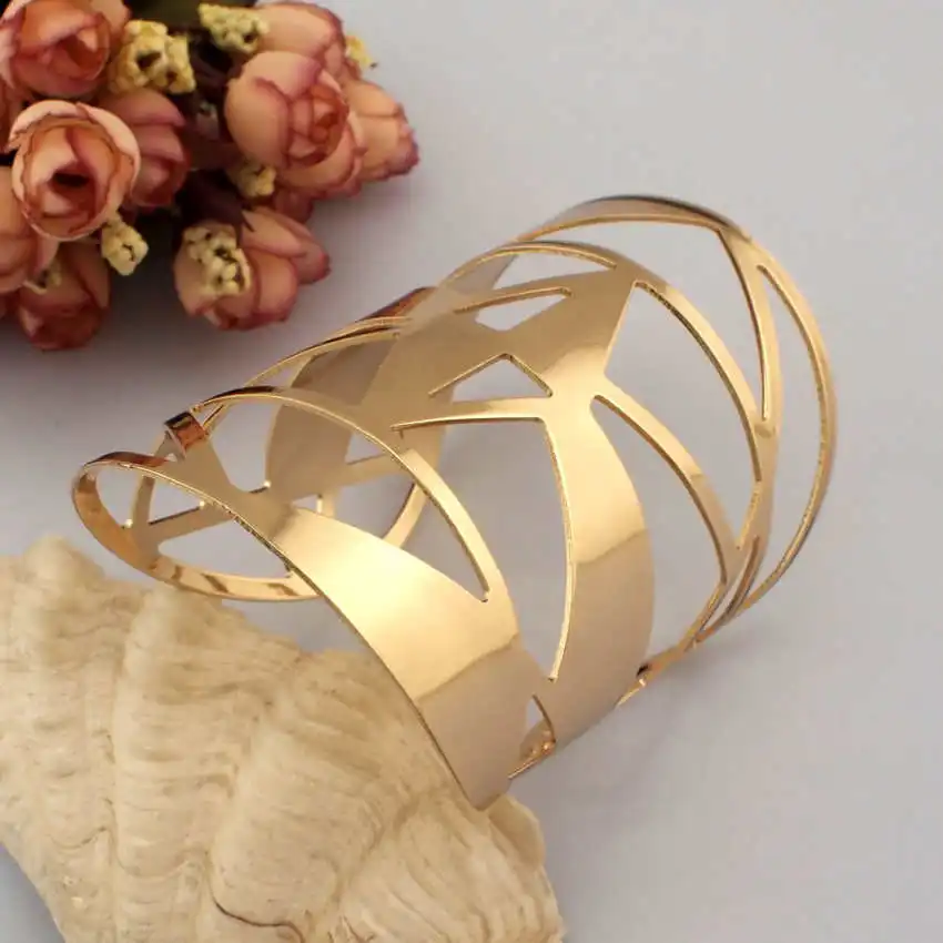 Bangle Bracelet Geometric Hollow Alloy For Women