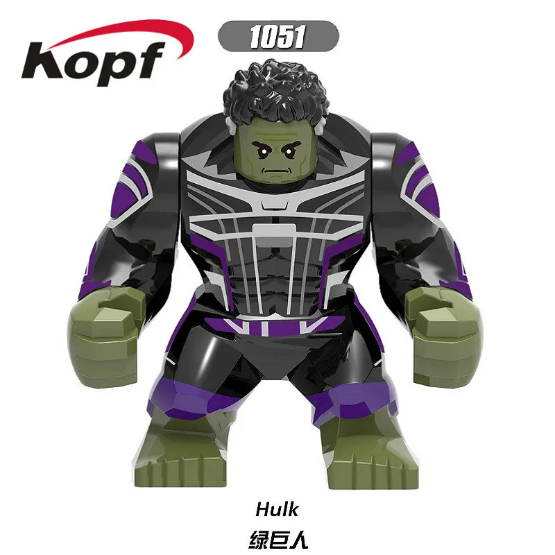 

Building Blocks Avengers 4 Endgame Space 7Cm Big Hulk Iron Man Whiplash Bricks Figures Model Toys For Children Gift XH 1051
