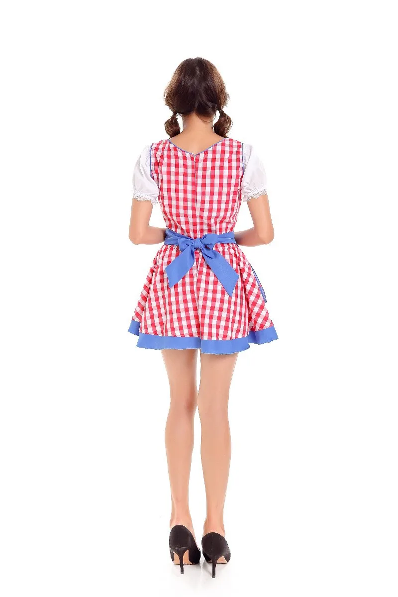 Женский немецкий дирндль костюм для Октоберфеста баварское пиво Wench Maid костюм нарядное платье