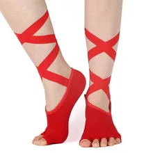 1 пара, женские профессиональные хлопковые носки для йоги с поперечным поясом, Нескользящие дышащие спортивные носки для танцев, балета, фитнеса