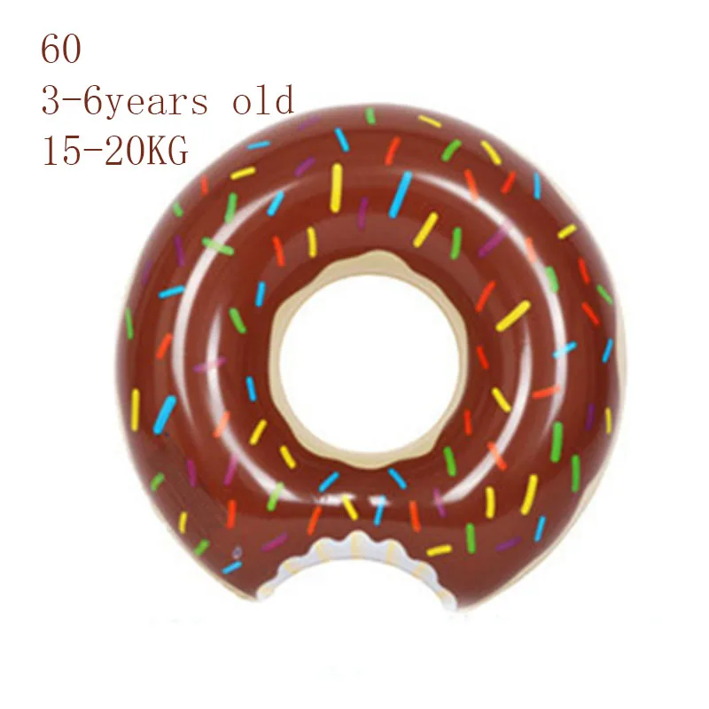Супер большой пончик надувное кольцо для плавания для взрослых и детей для летней вечеринки бассейн игрушки Гигантский Пончик спасательный круг сиденье поплавок - Цвет: 60