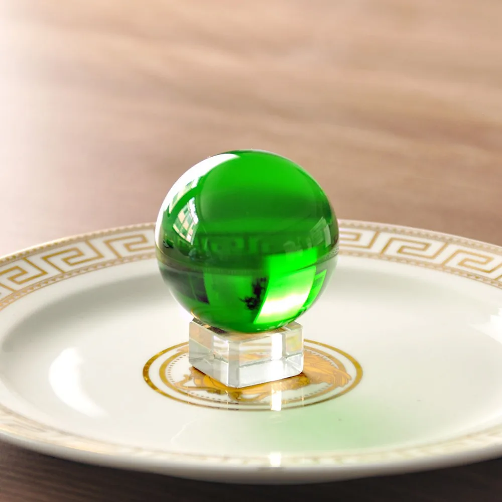 H& D 50 мм зеленая Сфера АЗИАТСКИЙ КВАРЦ фэн-шуй, Кристальный шар стекло кристалл стол Декор реквизит шар для домашнего декора