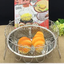 304 корзина из нержавеющей стали складная корзина яйца корзина ТВ покупки жареная корзина шеф-повара