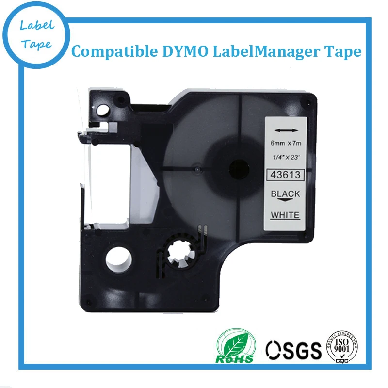 compatible dymo d1 label 43613 black on white manager tape | Компьютеры и офис