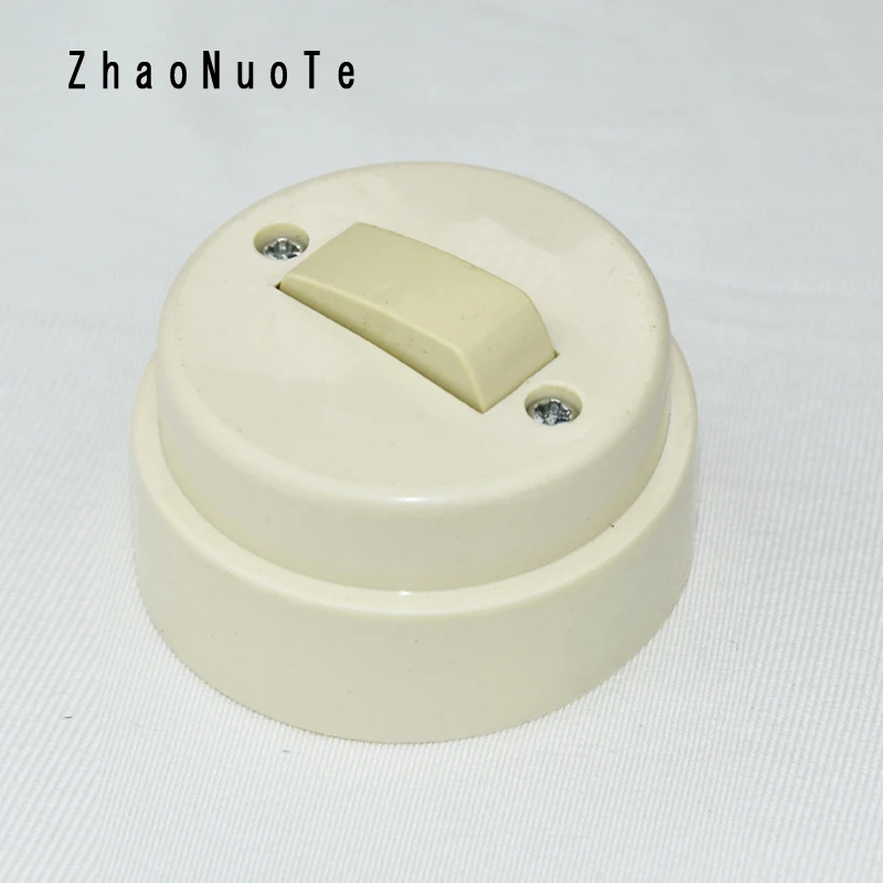 5pcs 40pcs Retro Type Push Button Lamp Switch Bedside Control Single