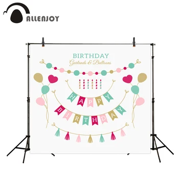 

Allenjoy photography background birthday custom hearts candle dots fantasy props for newborn photobooth backdrop