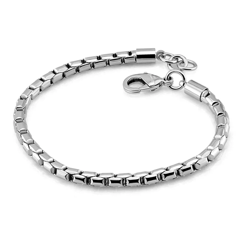

Box type Stylish Silverly Bali Foxtail Chain Bracelet for Men Double Link Chain Bracelets Male Jewelry 18CM