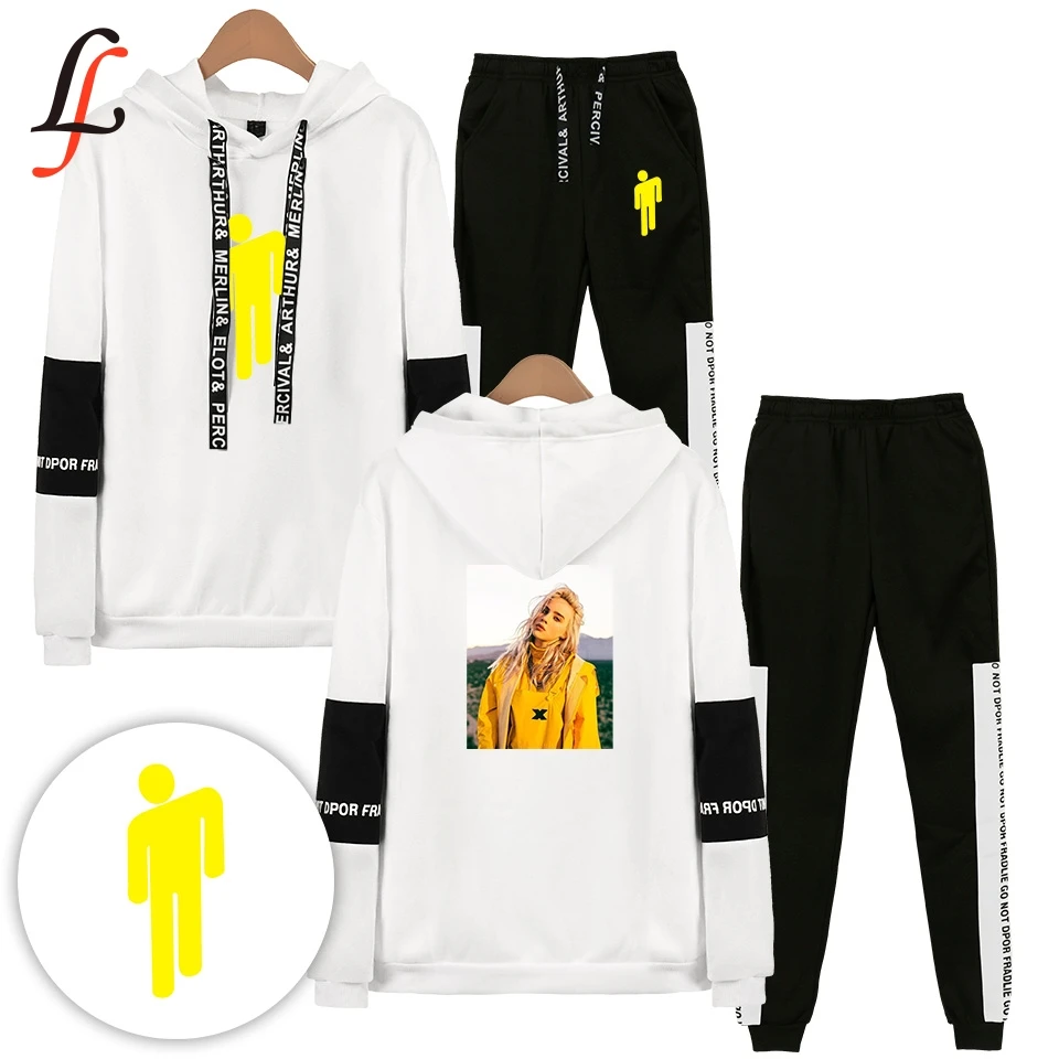 

Billieeilish billie eilish 2 Piece Set Women Hip Hop Hoodies Sweatshirts Women/men Fashion Cool Hooded Casual Sport Suit