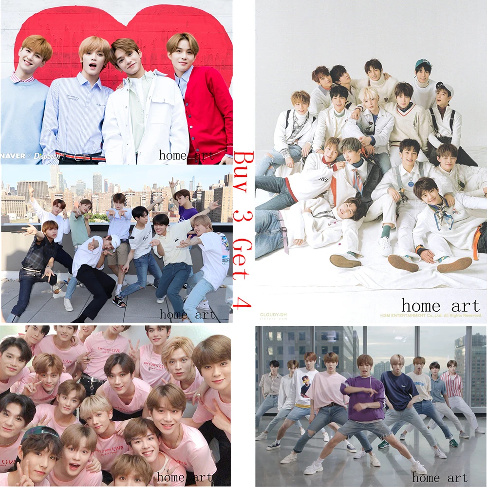 Плакат NCT 2018 наклейки на стену с прозрачным изображением украшение для дома