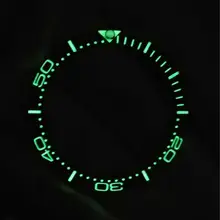 38 мм черный ободок для часов Кольцо Вставка супер светящийся подходит для 40 мм автоматические мужские часы