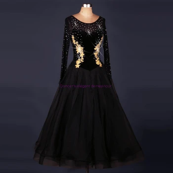 

New!spandex ballroom dance costumes senior sexy flowers long sleeves ballroom dance dress for women ballroom dance dresses S-6XL
