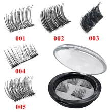 

4pcs/Lot Magnetic Eyelashes False Eyelashes on magnets Reusable 3D Magnetic Extension Fake Eye Lashes Soft Easy To Wear Gift