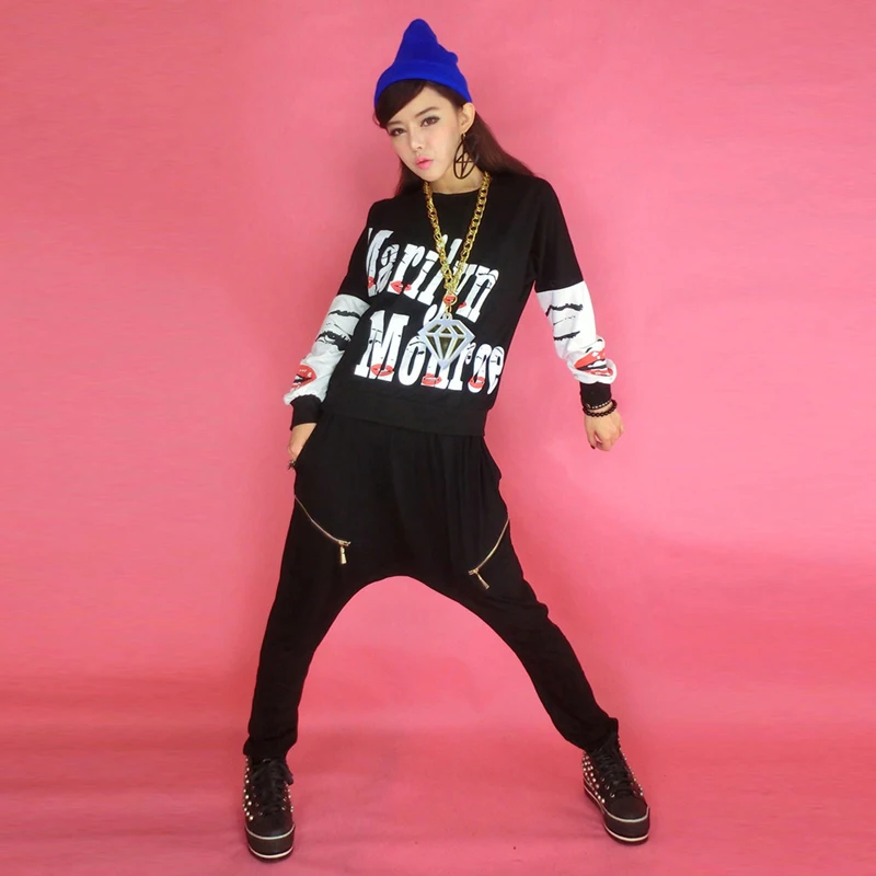 2016 Free Shipping Jazz Dance Clothing Long Sleeve Tops DS Costume