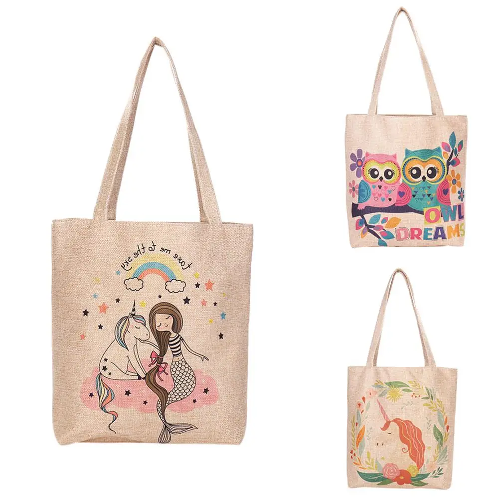 

Hemp Simple Versatile Shoulder Bag Ladies Large Capacity Shoulder Fashion Simple Casual Storage Tote Girl Bag Cloth Bags Handbag