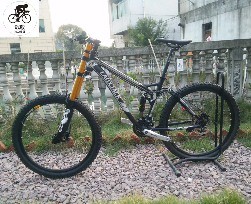Cheap Kalosse  M610  Hydraulic brakes  30 speed alloy Full suspension frame  downhill  bike 26*17 inch    mountain bicycle 1