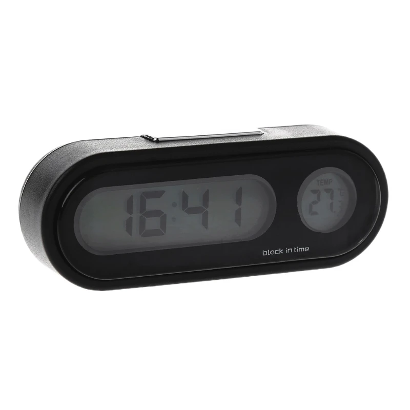 Прямая поставка автомобиля ЖК-подсветка цифровые часы авто часы термометр орнамент мини часы