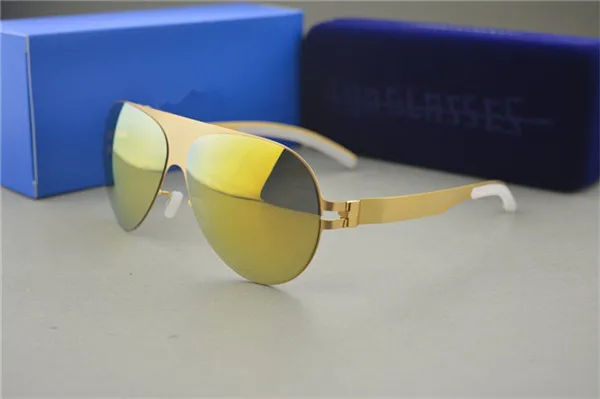 Модные женские солнцезащитные очки от бренда Franz, дизайнерские солнцезащитные очки пилота для женщин и мужчин, солнцезащитные очки для женщин, зеркальные солнцезащитные очки - Цвет линз: Gold VS Gold