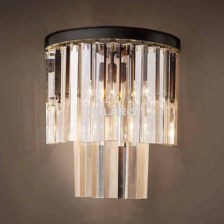 Tomada de Fábrica Decoração do Vintage Iluminação para Casa Decoração da Sala Arte Moderna Lustre Cristal Arandela Lâmpada Luz Jantar Hotel k9 7 wall sconce