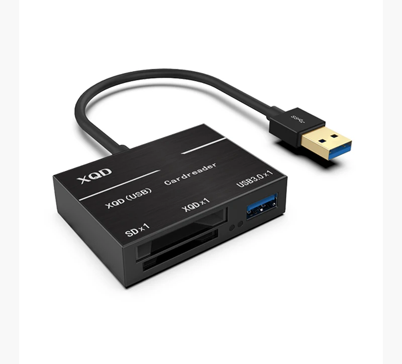 Usb-концентратор для XQD/SD высокоскоростной кардридер адаптер для sony G серии Lexar XQD карты USB 3,0 концентратор - Цвет: Черный