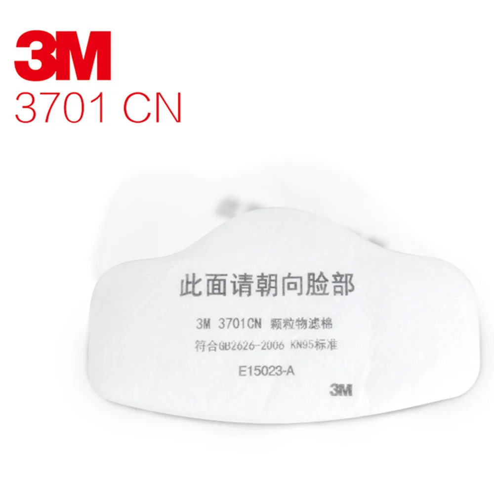 100 шт 3 м 3701CN фильтр частиц ватный диск KN95 Респиратор маска фильтр хлопок толстый промышленный Пылезащитный фильтр бумага