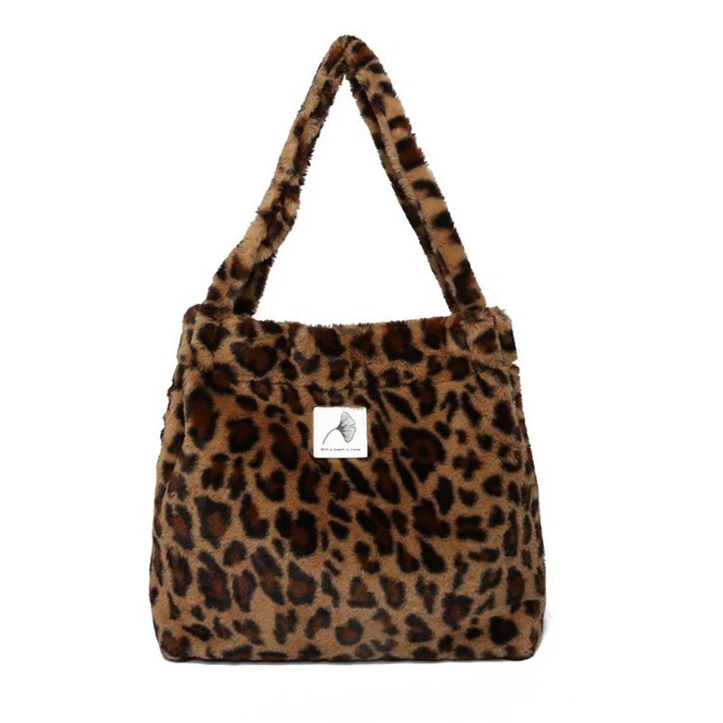 

Winter Causal Tote Bag New Fashion Fur Handbags for Women Made By Whole Pieces Fur Clutch Bag Plush Puffy Vest Bag Furry Bucket