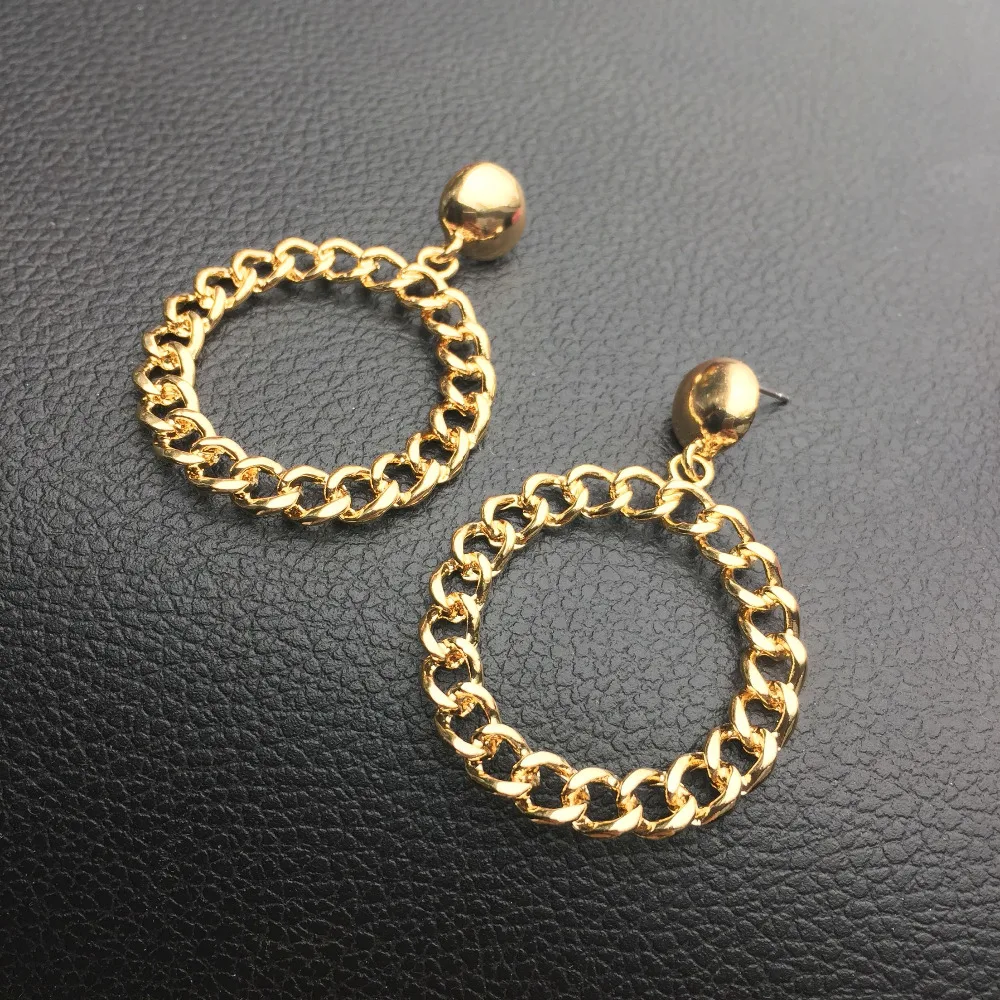 Женские большие серьги цепочки диаметром 3 8 см в стиле хип хоп|big earrings|earrings forearrings