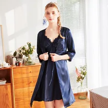 Шелковистая Пижама для сна женский топ на бретелях Брюки Костюм Пижама из искусственного шелка комплекты повседневная домашняя ночная рубашка сексуальный халат M L XL