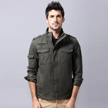 

M-6XL Plus Size Multi-pocket Military Jackets Hiking Army Green Tactical Jacket Men Cotton Ordinary Thickness And Fleece Thicken