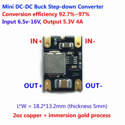 97% мини DC-DC 15V 12V 9V 7,4 V to 5V 4A шаг-понижающий Мощность преобразователь зарядки Напряжение Регулятор модуль