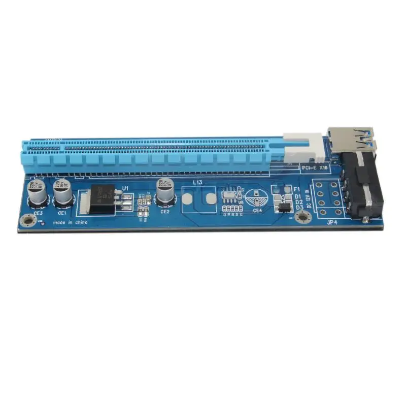 PCI-E Riser Card PCI Express 1X 2X 4X 8X 16X Graphics Card Raiser 4Pin SATA PCIe Riser Board for Bitcoin Mining BTC Miner