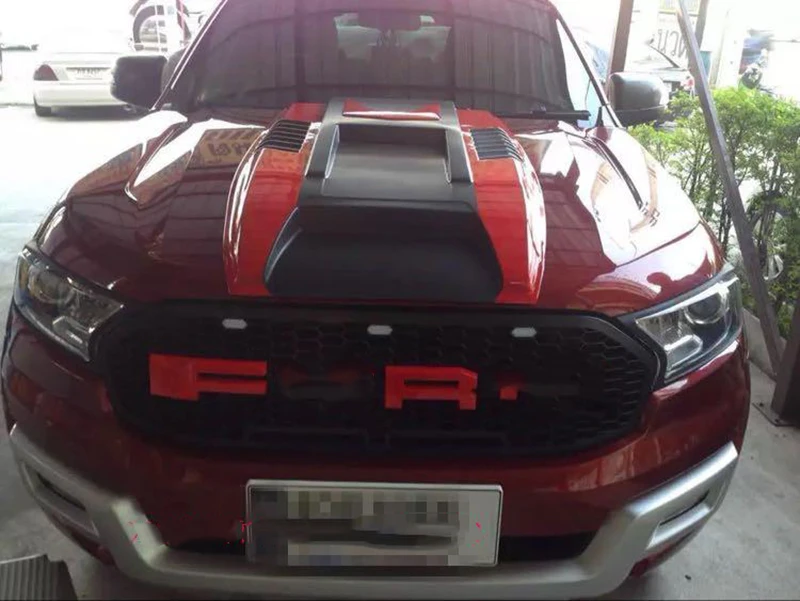 

Head Cover For Ranger T6 T7 XLT EVEREST Car Styling Stickers Decorative Air Flow Intake Scoop Turbo Bonnet Vent Cover Hood