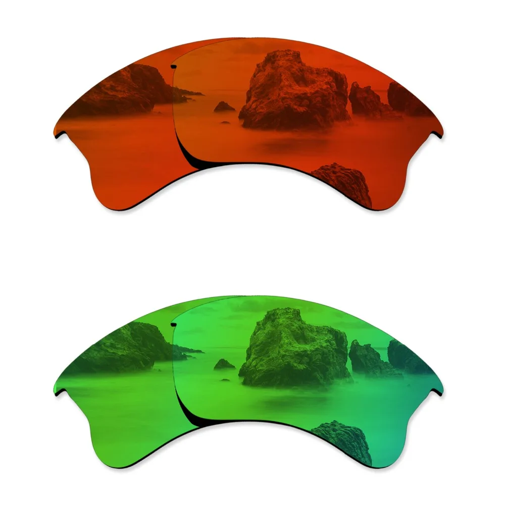 Glintbay 2 пары Поляризованные солнцезащитные очки Сменные линзы для Oakley Flak Jacket XLJ Fire