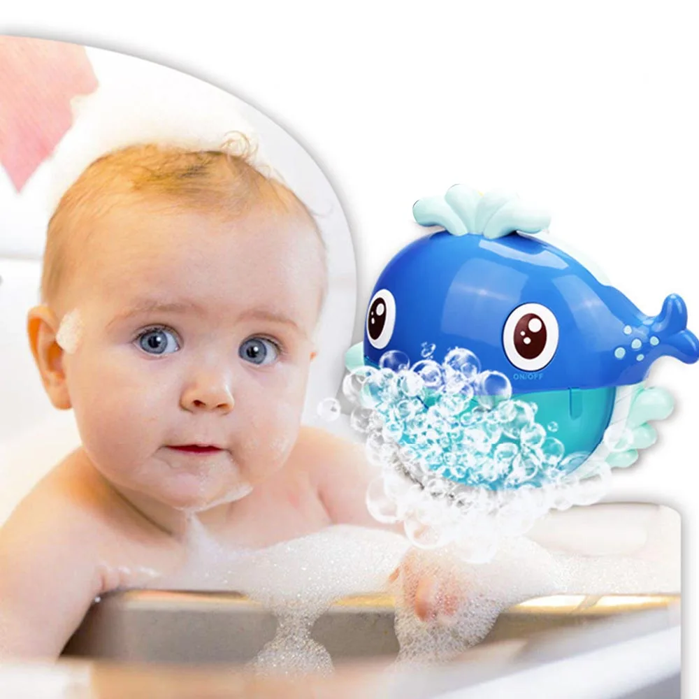 Горячие Мини КИТ пузырь машины большой краб автоматическое устройство для мыльных пузырей нагнетателя воздуха музыка Ванна игрушка для