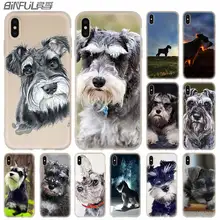 Миниатюрный чехол с изображением собаки шнауцера, силиконовый мягкий чехол для iPhone X 11 Pro XS Max XR 6 7 8 Plus 5 4 S, чехол для телефона s TeleFoonhoesjes(China)