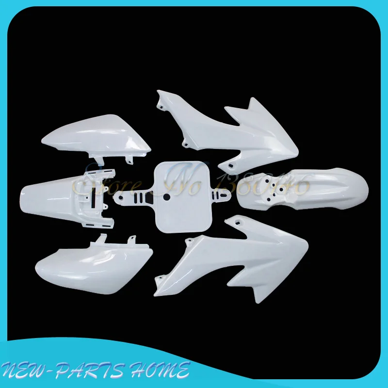 White Plastic Fairing Fender Kits For 50cc 70cc 90cc 110cc 125cc 140cc 150cc 160cc Dirt Pit Bike Honda CRF50 XR50