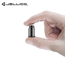 Jellico мини USB Автомобильное зарядное устройство для мобильного телефона планшета gps 3.1A быстрое зарядное устройство со светодиодный дисплей двойной USB автомобильный адаптер зарядного устройства для телефона