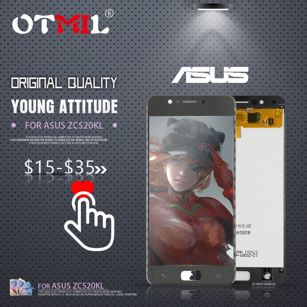

OTMIL 5.2" Original Display For Asus Zenfone 4 Max ZC520KL LCD Touch Screen Digitizer Frame For ASUS ZC520KL LCD Replacement #1
