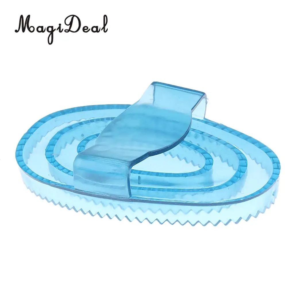 MagiDeal Horse / Pony Wash Brush Pony Grooming Curry Comb with Handle for Bathing