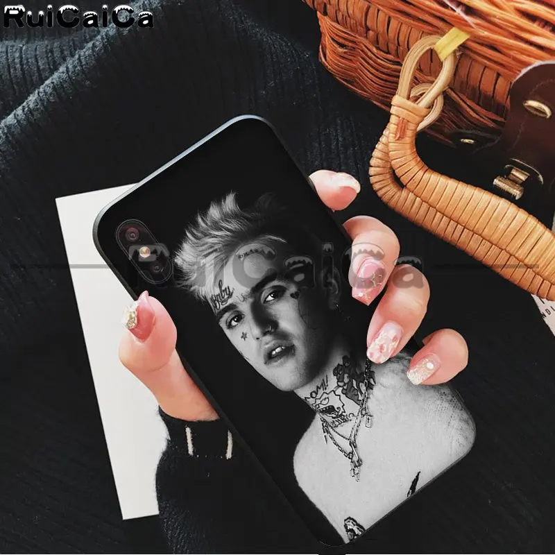 RuiCaiCa Lil Peep Lil Bo Peep мягкий резиновый черный чехол для телефона для iPhone X XS MAX 6 6s 7 7plus 8 8Plus 5 5S SE XR