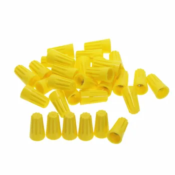

100Pcs P4 Yellow Wire Connector Twist-On Terminals Cap Spring Insert Assortment 22-10 AWG